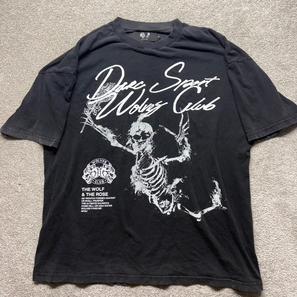 Darc Sport Wolves Club Skeleton T-Shirt XL Black Civil Regime Limited Edition